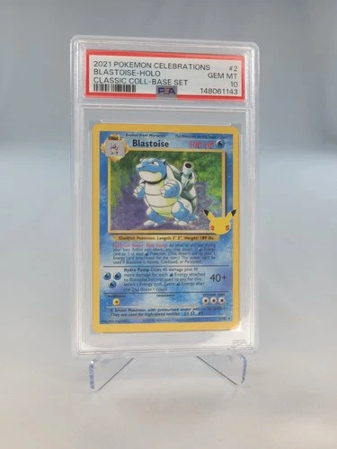 Pokemon Blastoise Celebrations PSA 10 Gem Mint Base Set Holo #2/102 Classic