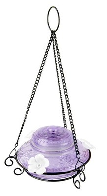 Wild Wings Illum Glass Top-Fill Hummingbird Feeder 14oz Lilac Purple