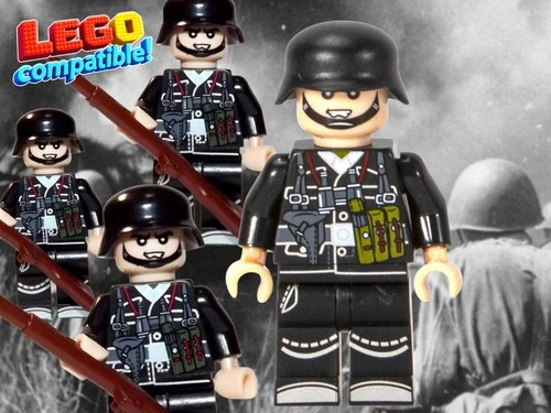 5x Lot Friendly WW2 Grman Soldiers Army Custom MiniFigures Set Figure WWl Battle