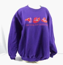 Red Hat Society Women's XXL Sweatshirt Purple This Lady Has Hattitude