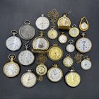 of 20 Mechanical - Untested Vintage Assorted Pocket Watches Lot