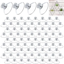80 PCS Adhesive Suction Cups Bulk with Screws Nut Plastic Sucker Pad 40 mm Cl...