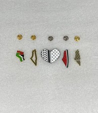 Pack of 5 of mix Palestine pins. Handmade. Free shipping