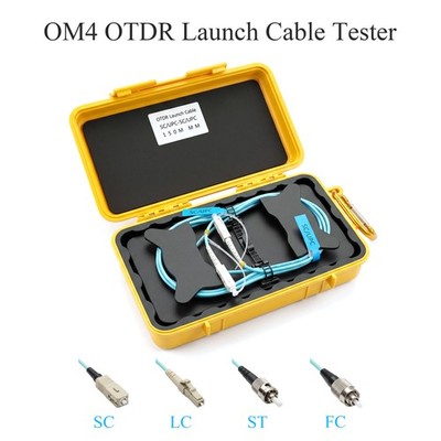 OM4 Multimode 50 125um SC/FC/LC/ST UPC  Fiber Optic OTDR Launch Cable