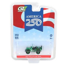 Green Chrome Chase 164 1942 Willys Mb Jeep America 250 Greenlight 28180-c