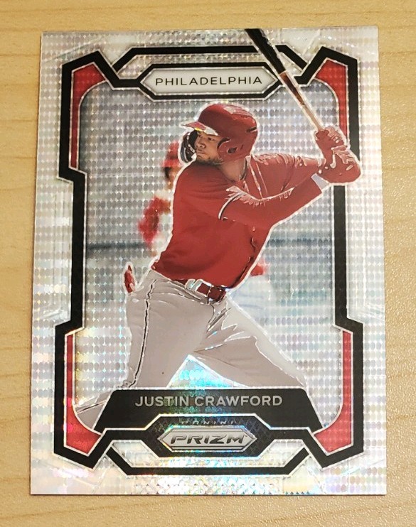 2024 Panini Prizm Justin Crawford #180 Pulsar Prizm /499 (RC)