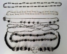 Modeschmuck Konvolut,Ketten, schwarz, gebraucht
