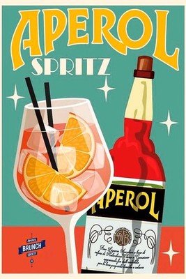 Aperol Spritz Advertising Print Poster Poster Size 50x70 cm.