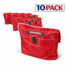 Sand Bag Covers Heavy Duty Vinyl 50lb Cap for Tents Inflatables Red 10pk