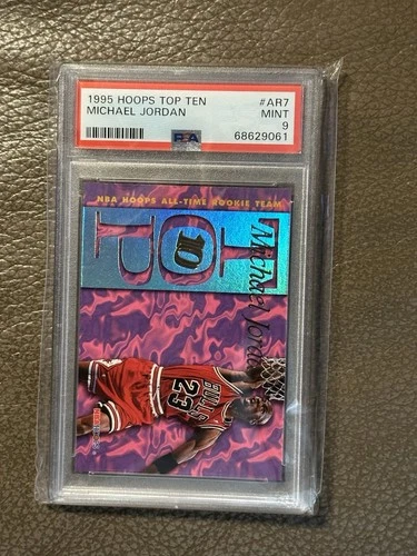 1995-96 Skybox NBA Hoops Michael Jordan Top Ten PSA 9 Mint Card Chicago Bulls
