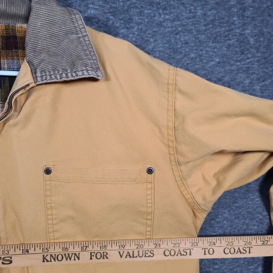 Chaqueta Tareas De Colección Amarilla Desteñida Gloria Para Hombre Ropa de Trabajo Mediana Forrada en Franela Foto 4 de 4