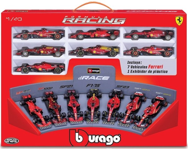 Bburago BBU18-36864 - 1/43 - Ferrari 7 Car Set: SF90 + SF1000 + SF21 + F1-75 + S-image