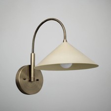 1950's Mid Century Handmade Brass Italian Diabolo Wall Sconce Light Fixture