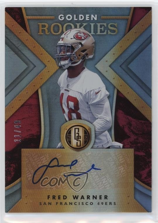 Fred Warner Panini Gold Standard Golden Rookies Autograph #GRFW Platinum