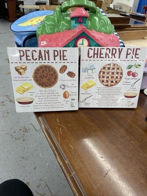 Cherry Pie & Pecan Pie Recipe Wall Decor Set Of Two- 8.25 