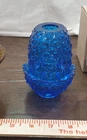 Fenton Art Glass Cobalt Blue Hobnail 2-Piece Fairy Lamp, Marked w/label Vintage
