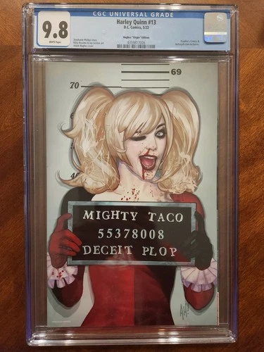 Harley Quinn #13 2022 Adam Hughes Frankie's Comics Virgin Edition CGC 9.8 GRADED