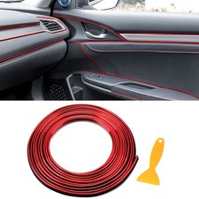 BOAOSI 16.4ft Car Interior Moulding Trim Decorative Filler Insert Red