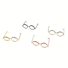 3pcs Miniature Wire Doll Toy Glasses Gold Black Rose Gold