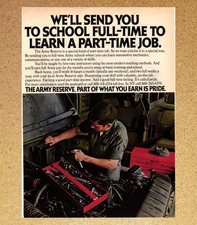 Army Reserve M35 Military Cargo Truck 2-1/2 Ton - Magazine Print Ads Poster 1978