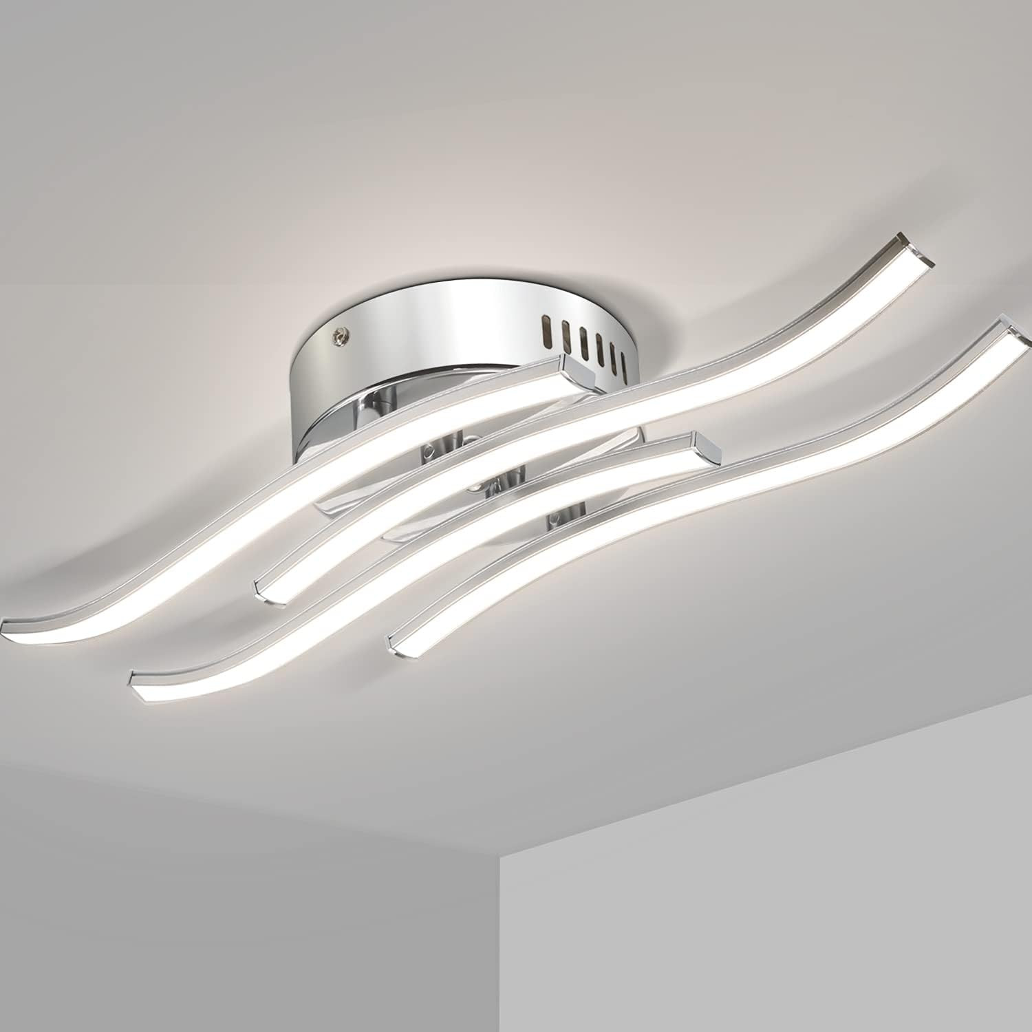 Plafoniera LED 24W Moderna 4000K: Lampadario Soffitto Luce Naturale