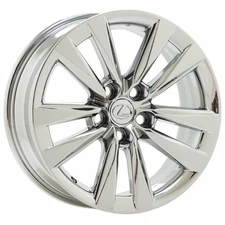 18" Lexus LS LS460 Bright Chrome wheel rim Factory OEM 74283