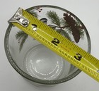 3.5” High Frosted Glass Winter Candle Holder with Pine Branches and Chickadee — photo 7