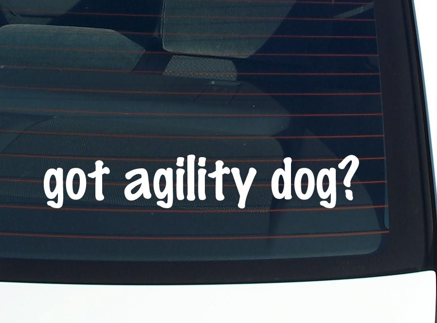 Got Agility Dog? Funny Vinyl Car Decal Bumper Sticker