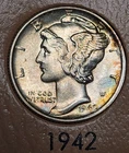 1942 P Philadelphia D Denver S San Francisco Mercury Dimes Silver 10C .10