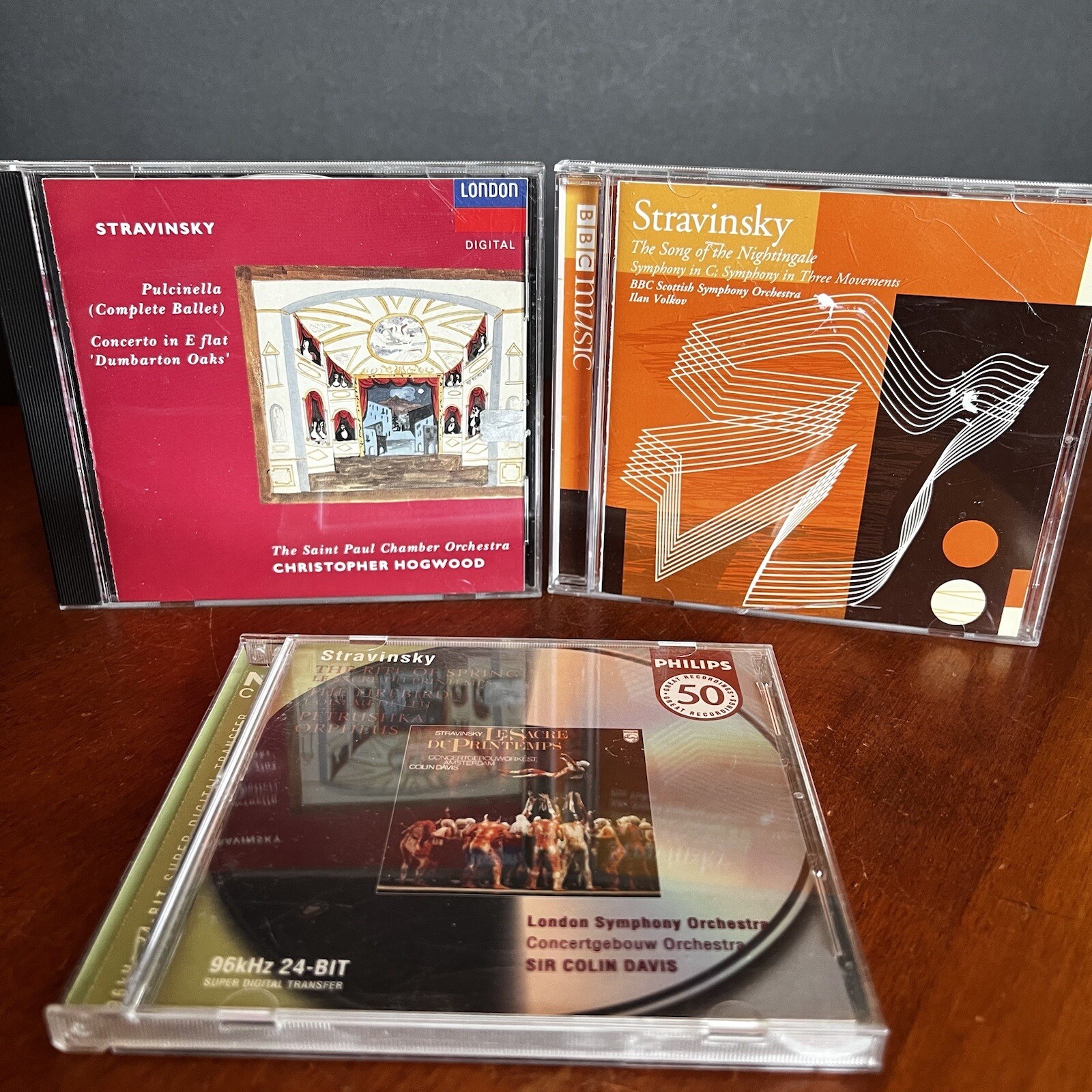 Lot: 3 Igor Stravinsky CD Pulcinella Complete Ballet The Song of the Nightingale