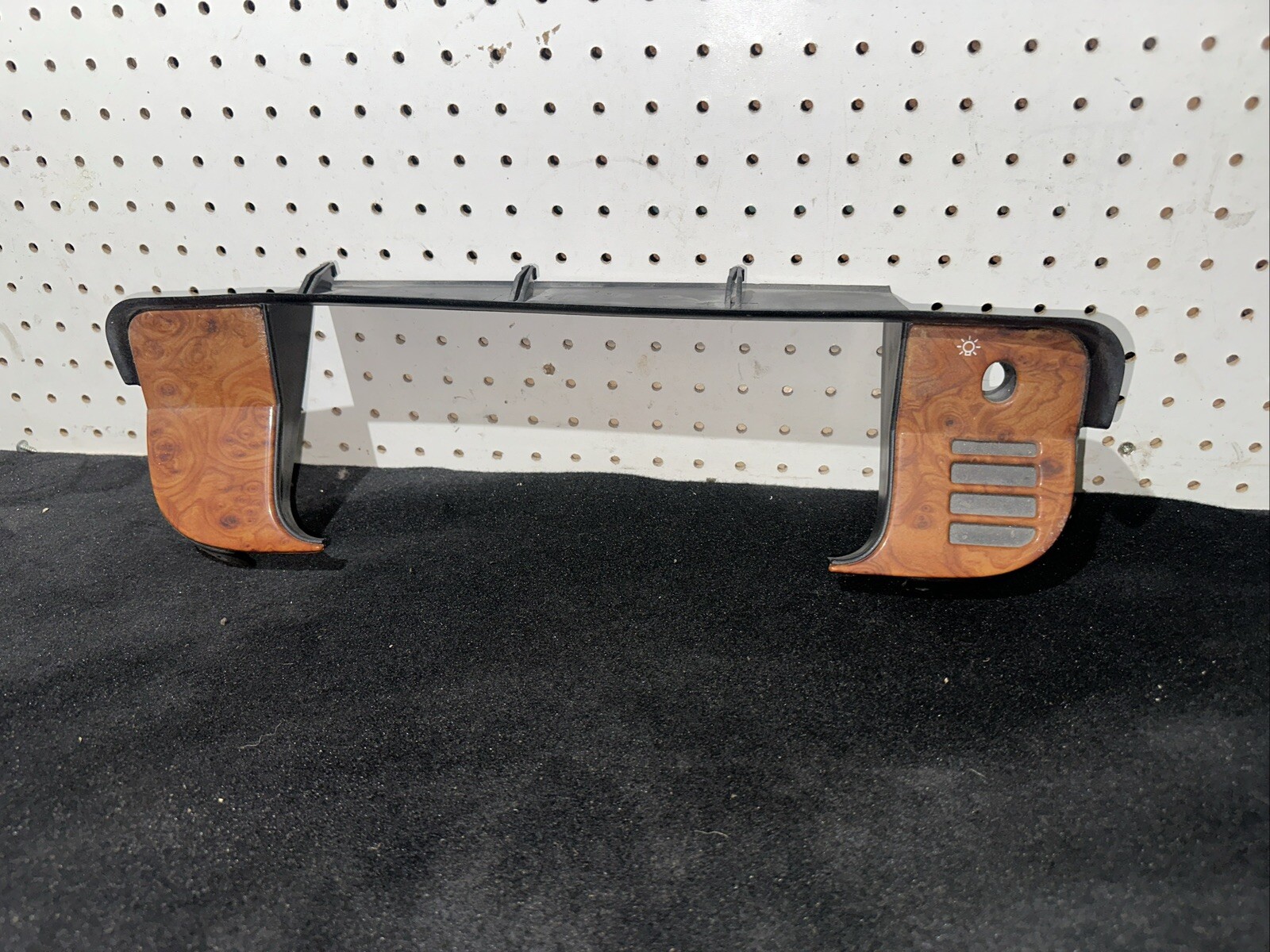 90-91 CHRYSLER TC MASERATI SPEEDOMETER CLUSTER BEZEL ASSEMBLY WOODGRAIN OEM