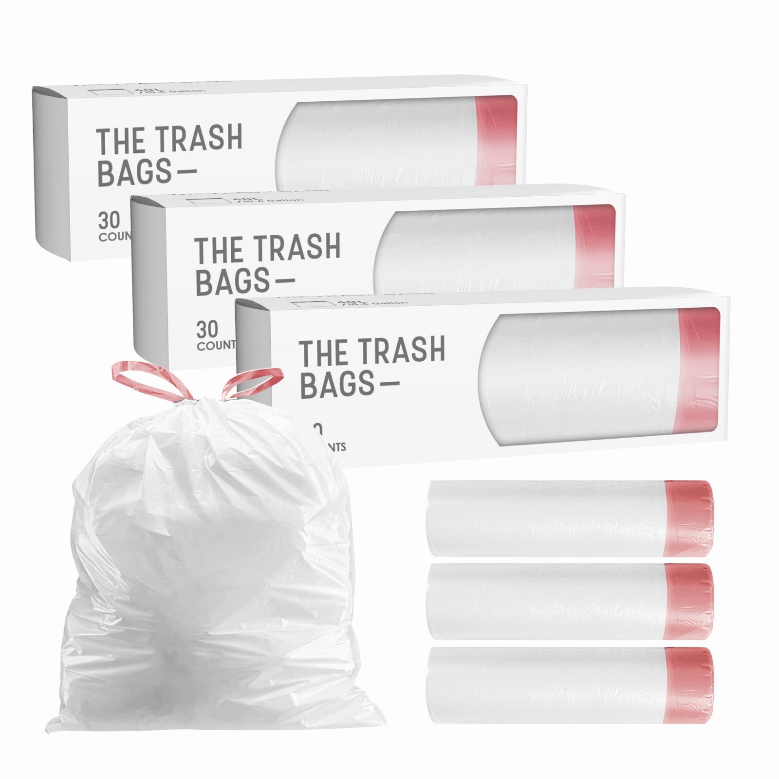 10.6 Gallon Kitchen Trash Bags with Drawstring Heavy Duty(30-270 Count)