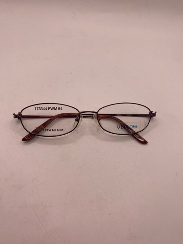 BULOVA TITANIUM EYEGLASSES FRAMES ONLY VARANASI BURGUNDY FULL RIM 54-16-135 - Picture 7 of 8