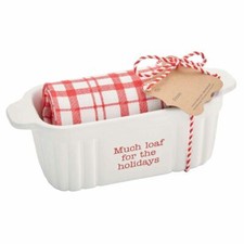 Mudpie - Holiday "Much Loaf for the Holidays" Mini Baker & Towel Set - 48010024M