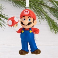 Hallmark Nintendo Super Mario with Super Mushroom Christmas Ornament