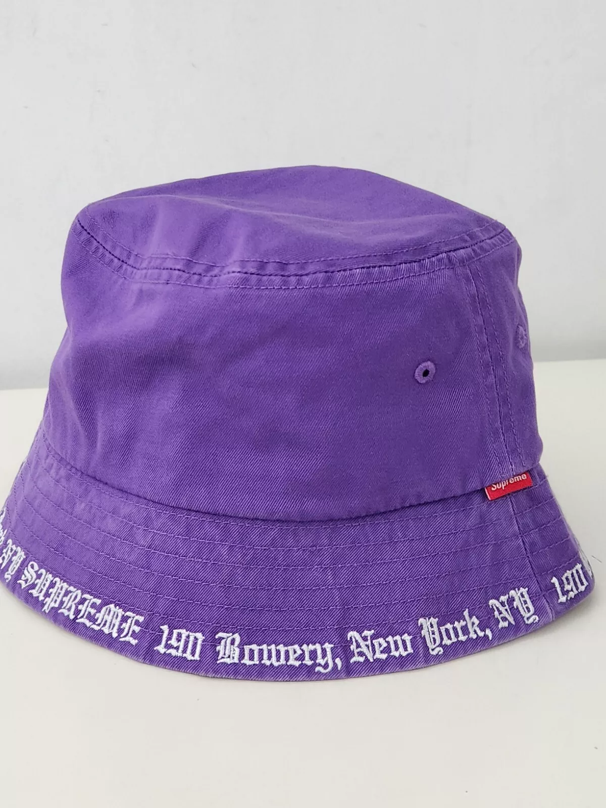 SS23 Supreme Embroidered Brim crusher Size S/M Purple bucket hat small / medium