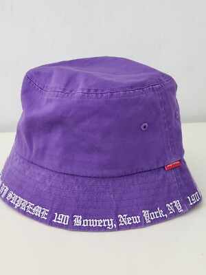 SS23 Supreme Embroidered Brim crusher Size S/M Purple bucket SS23 Supreme Embroidered Brim crusher Size S/M Purple bucket