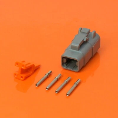 Harley Davidson 69200011 OEM Deutsch Grey DTM 4 Wire MALE Connector Kit - Image 1 of 4
