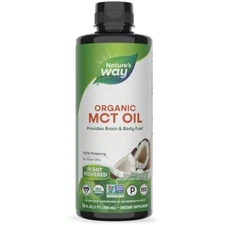 Organic MCT Oil 16 Fl Oz Brain and Body Fuel from Coconuts* C8 Caprylic Acid ...