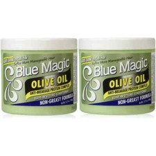 Blue Magic Olive Oil Leave-In Styling Hair Conditioner, 13.75 oz- pack of 2