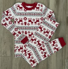 HANNA ANDERSSON Dear Deer Reindeer Christmas Holiday Pajama Set 150cm/ US 12 EUC