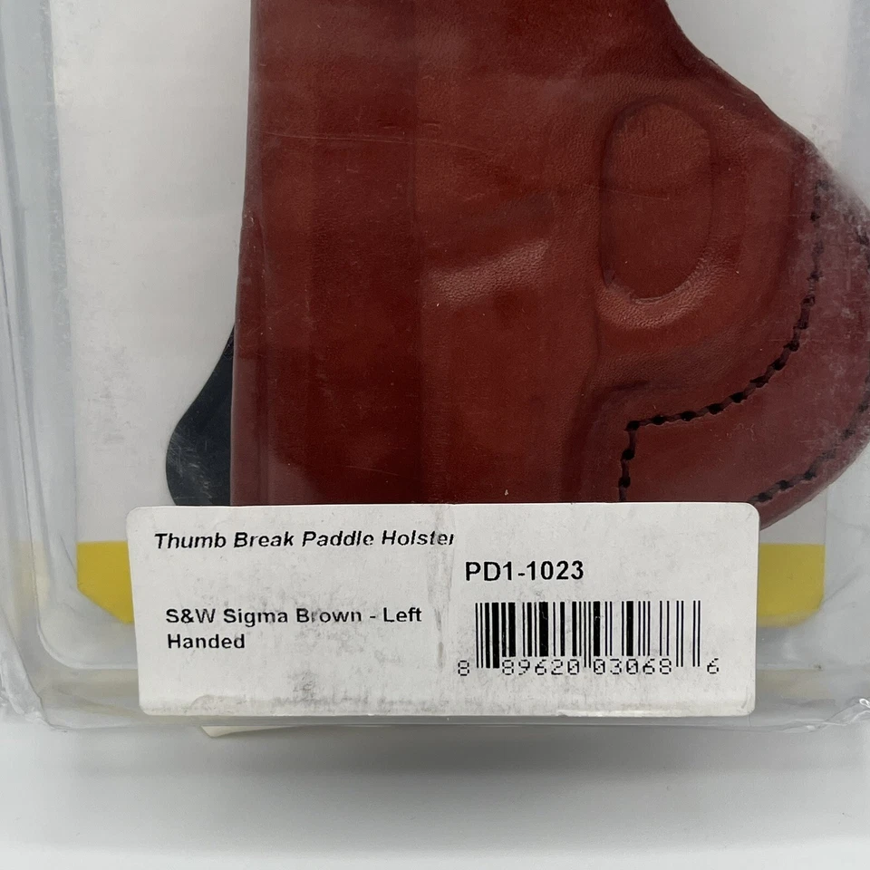 Funda de paleta Tagua PD1-1023 Thumb Break S&W Sigma, marrón, mano izquierda Foto 3 de 4