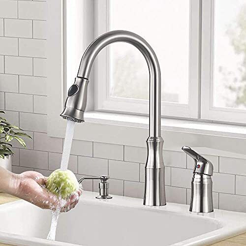 3 Hole Kitchen Faucet With Pull Down