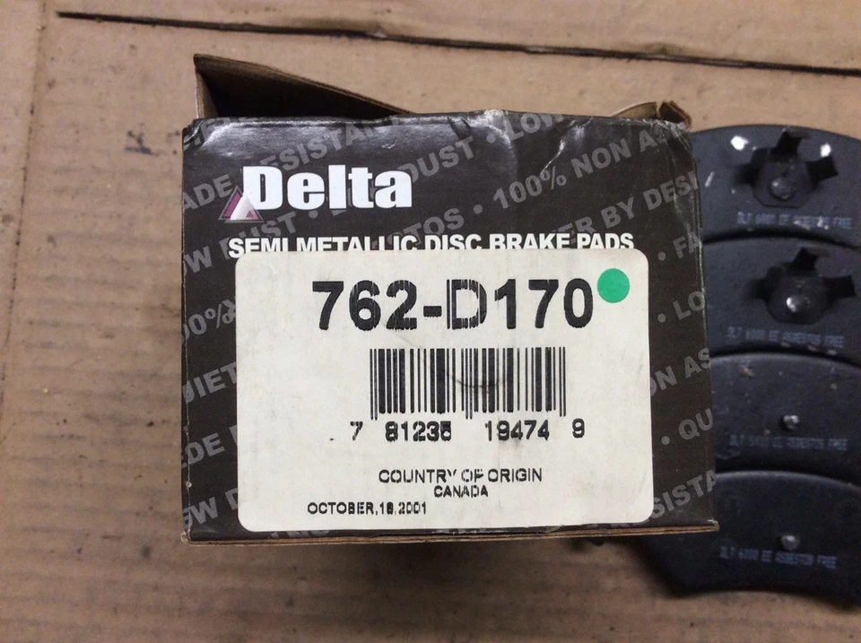 Pastillas de freno de disco semimetálicas Delta 762-D170 nuevas Foto 2 de 4
