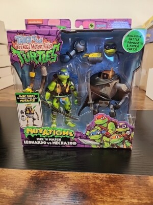 Nickelodeon Tales of The TMNT Mutations Mix N' Match Leonardo vs Mechazoid