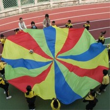 20ft / 6M Kids Play Rainbow Parachute Outdoor Game Development Exercise