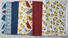 7 yd bundle. 1yd each print. 100 cotton, Colorful Cats by Benartex