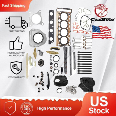 Engine Timing Chain Cover Kit For Audi VW 1.8L 2.0L TFSI Jetta A4 Replacement US
