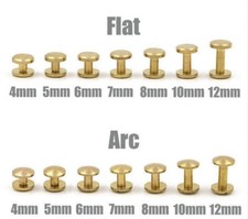 Belt Screws Leather Craft Chicago Nail Brass Solid Rivets Stud Head Wallet Round