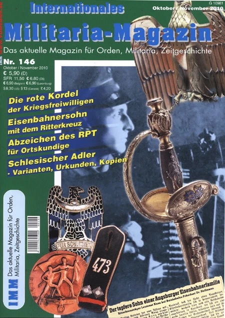 Internationales Militaria-Magazin IMM 146 Ritterkreuz Schlesischer Adler Orden - Bild 1 von 1